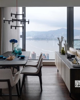 森境设计王俊宏丨城市之巅——330m²香港现代别墅  森境设计