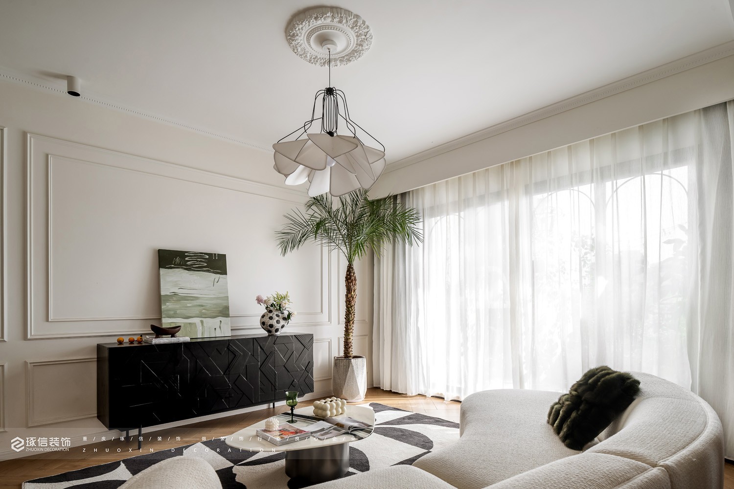 123m² 简约至美,品味法式风丨琢信装饰-7