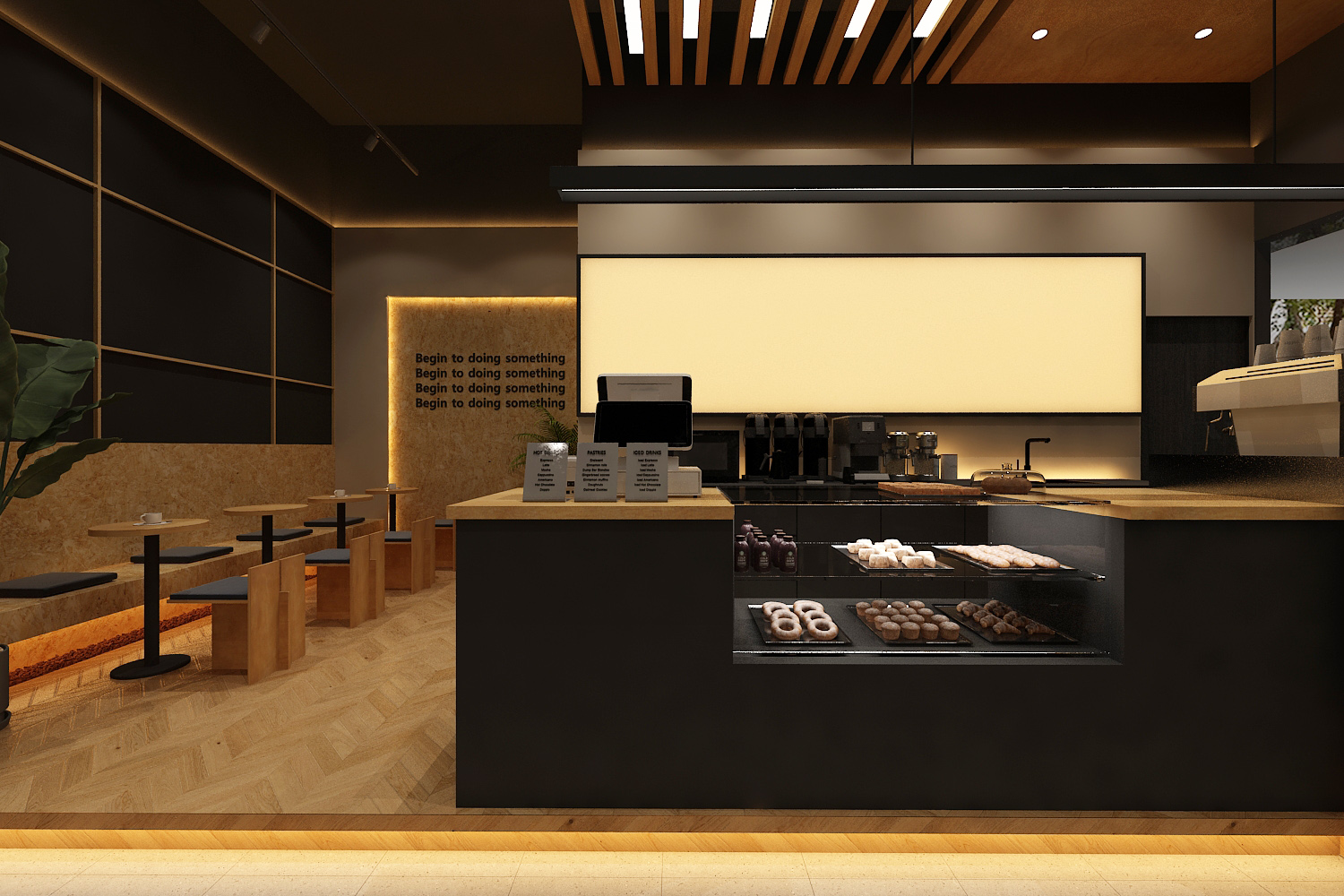 黑金风范，木纹韵味——咖啡馆的时尚典范-6