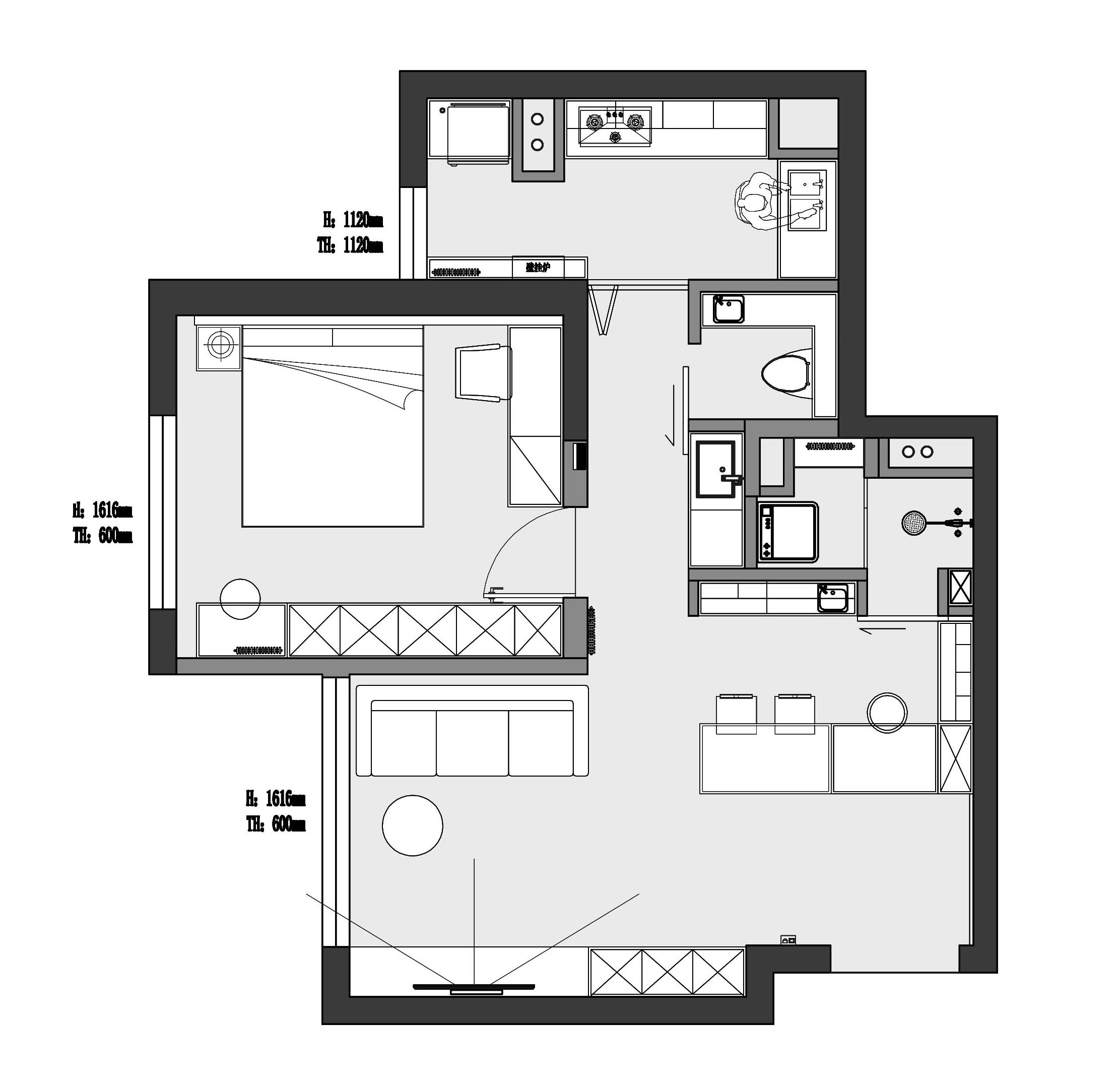 二人居设计丨中国北京丨北京三点五维度空间设计-70