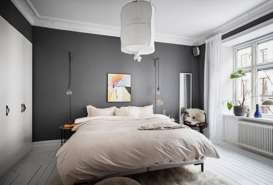 北欧风格清新公寓,色彩碰撞的宁静空间-14