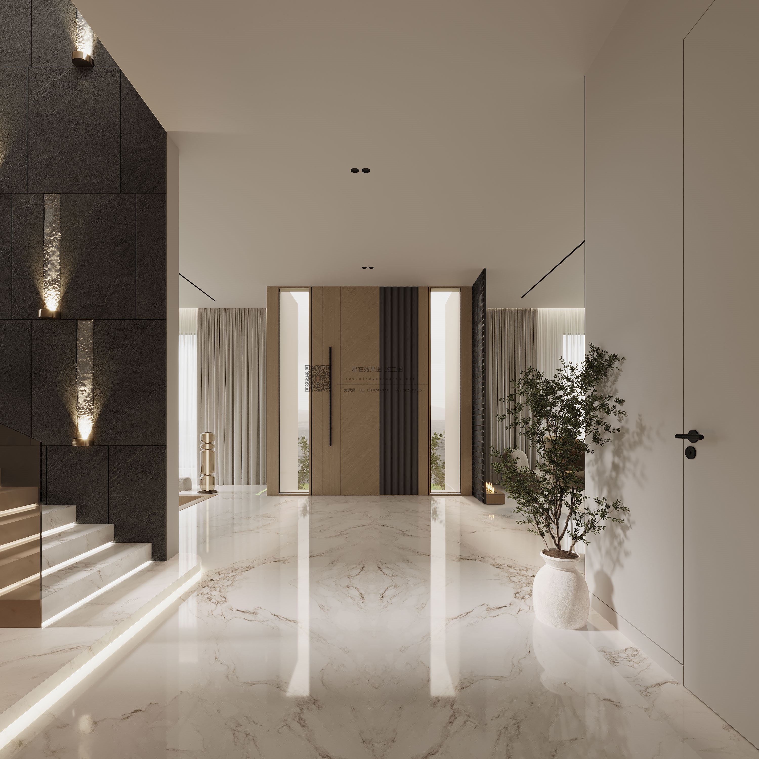 现代别墅，下沉式客厅的魅力-8