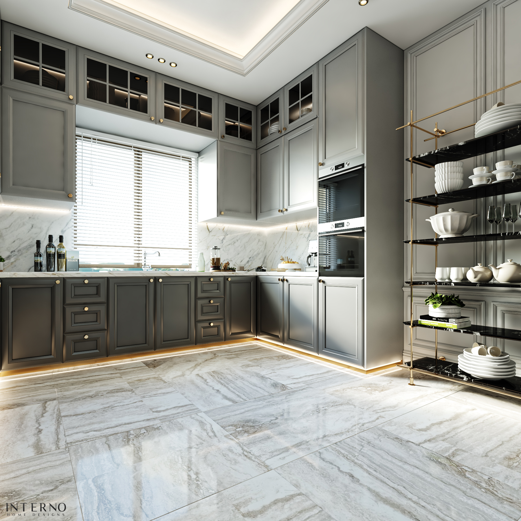 新古典主义餐厅和厨房丨Interno Home Design-5