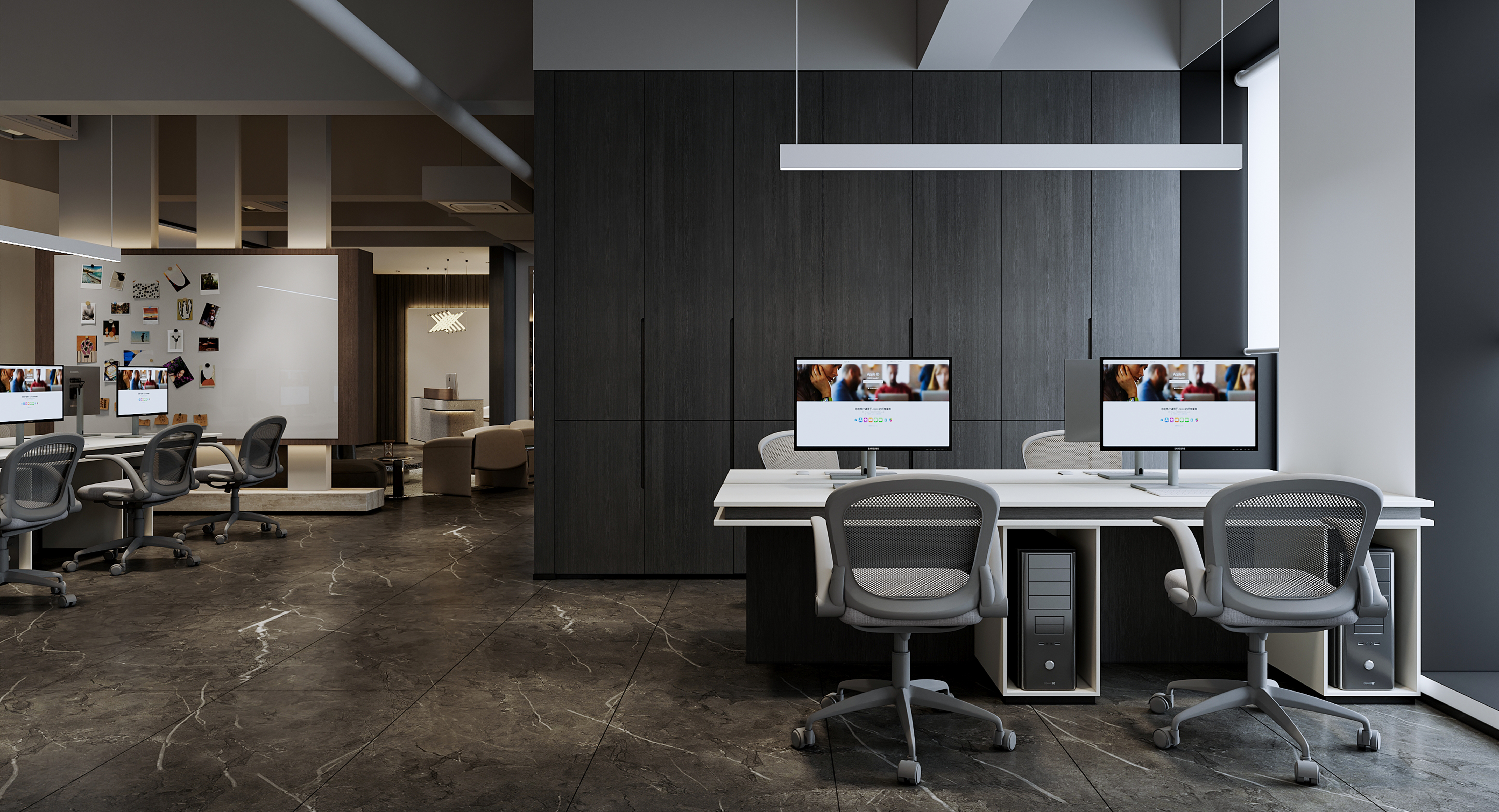 沈阳 城开中心300㎡意式风格办公室效果表现-6