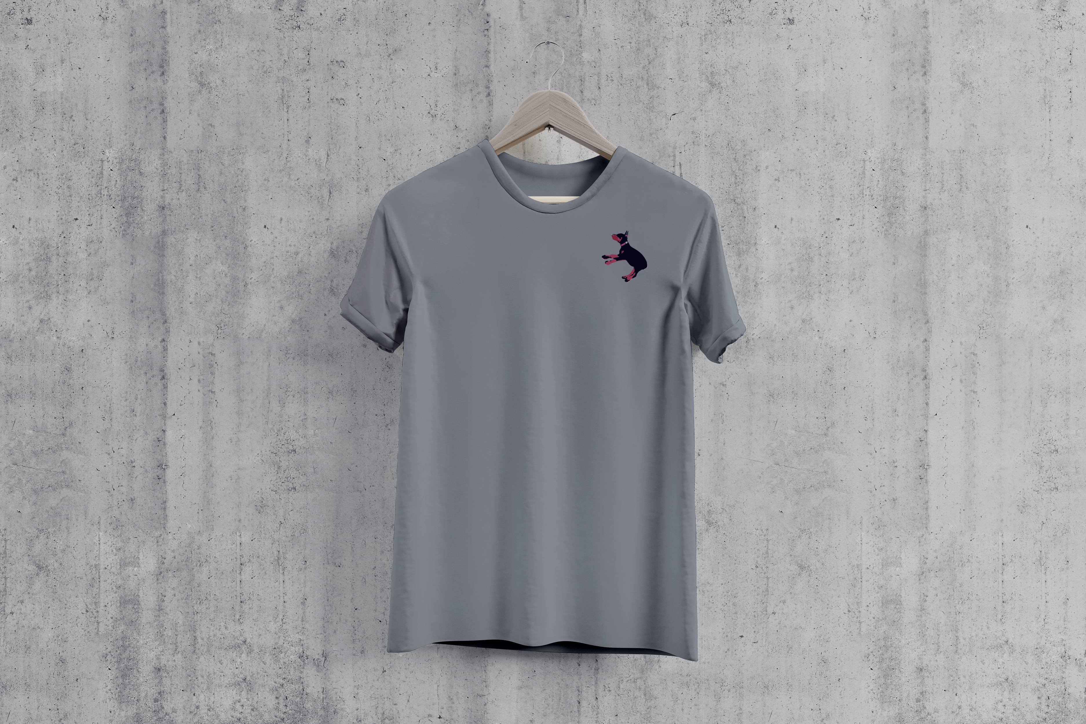 Doberman. Illustration. Minimalism-12