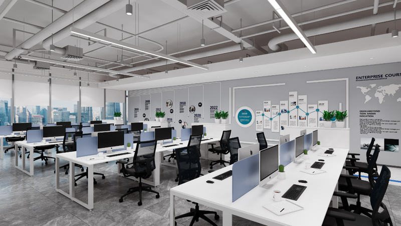 鑫景源科技现代简约办公空间设计-4