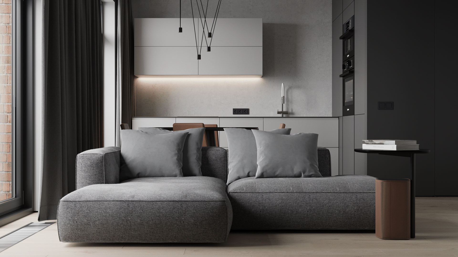 高级灰色系小空间公寓-3