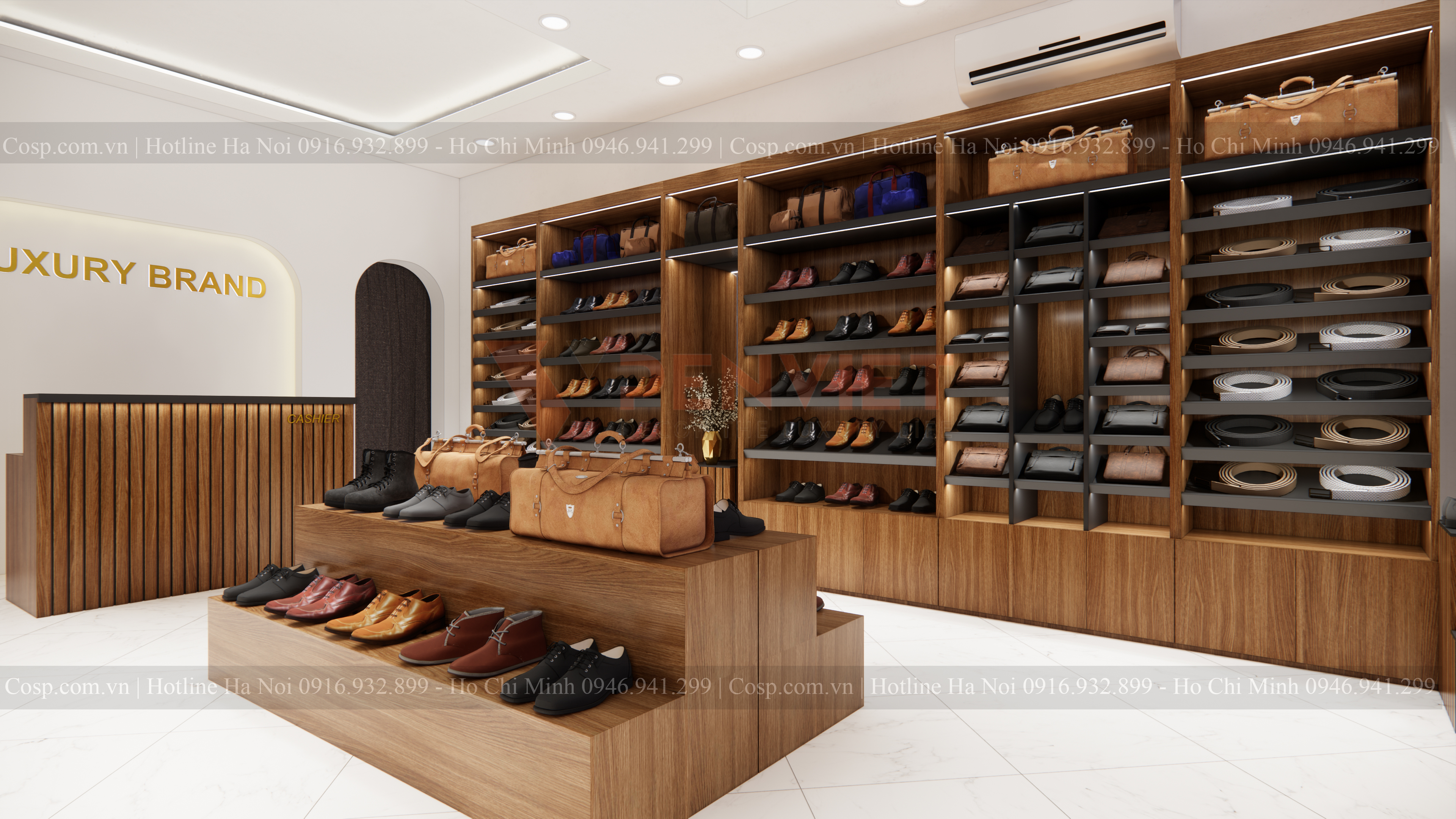 Lu·ury Brand皮革鞋店设计丨越南河内丨KTS. Hà Mạnh Khánh-9