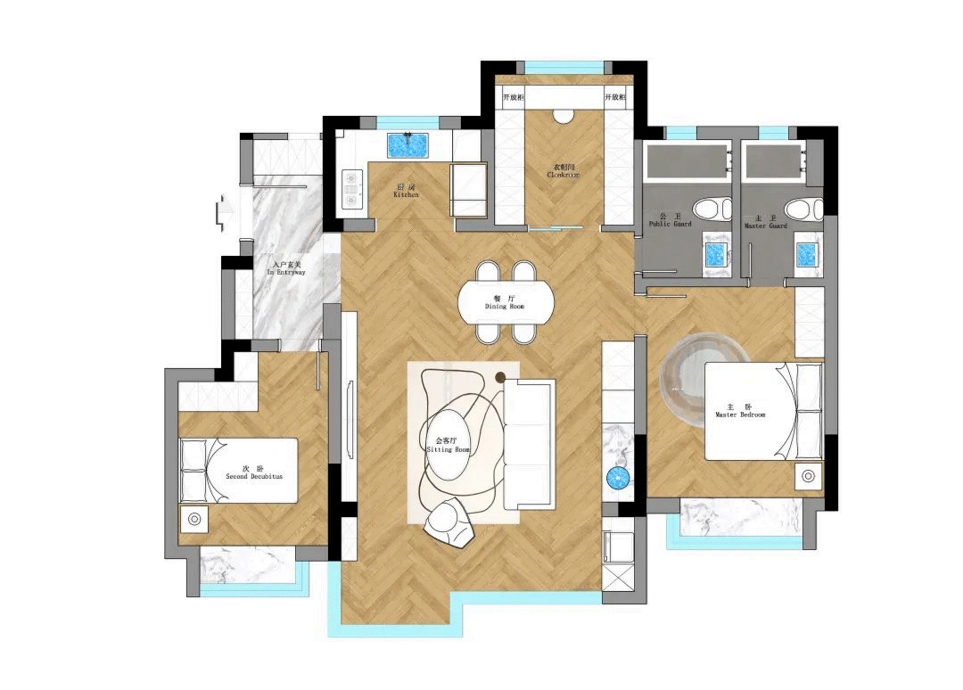 界末空间设计 · 暖暖的法式奶油风-1