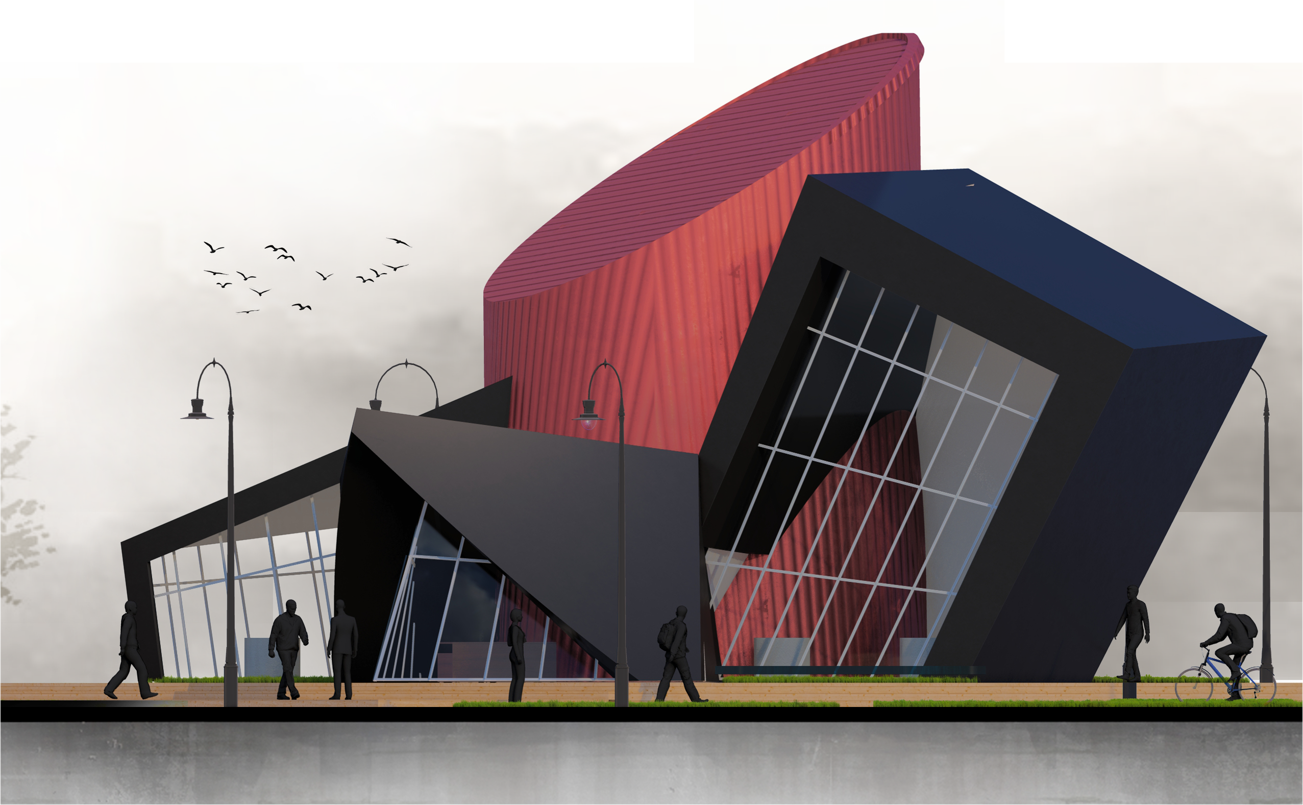 画廊  遵循立体主义流派丨开罗大学工程学院建筑系-16