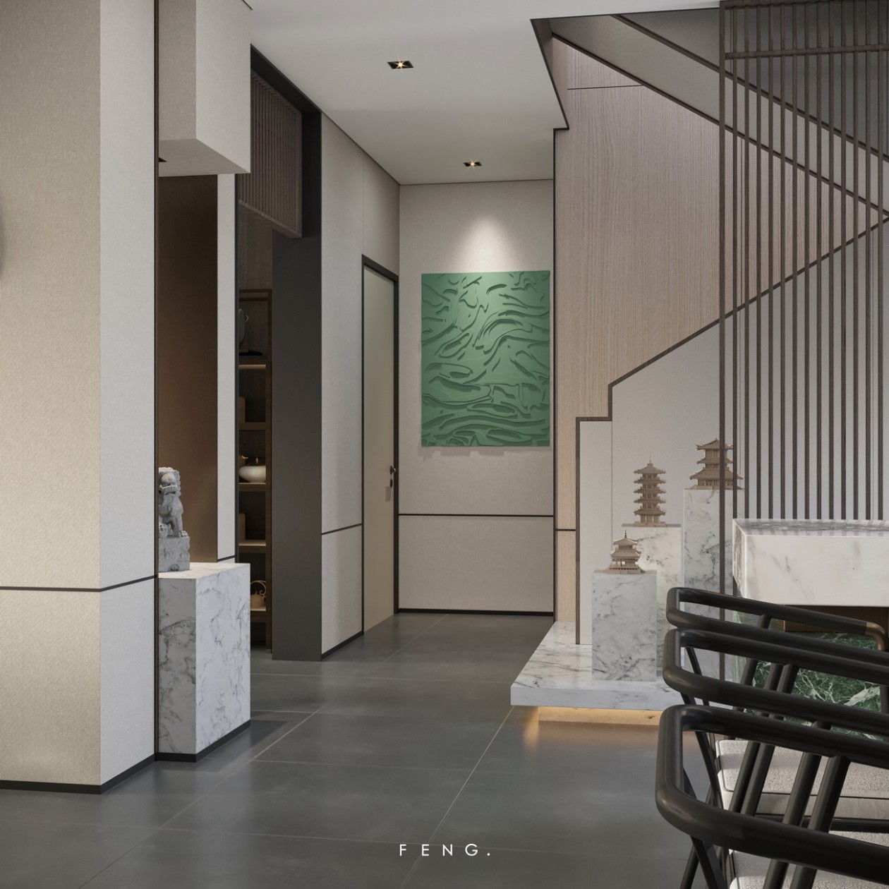 现代中式·总裁府邸 · 卓越海畔山复式样板房丨中国中山丨锋 FENG.-21