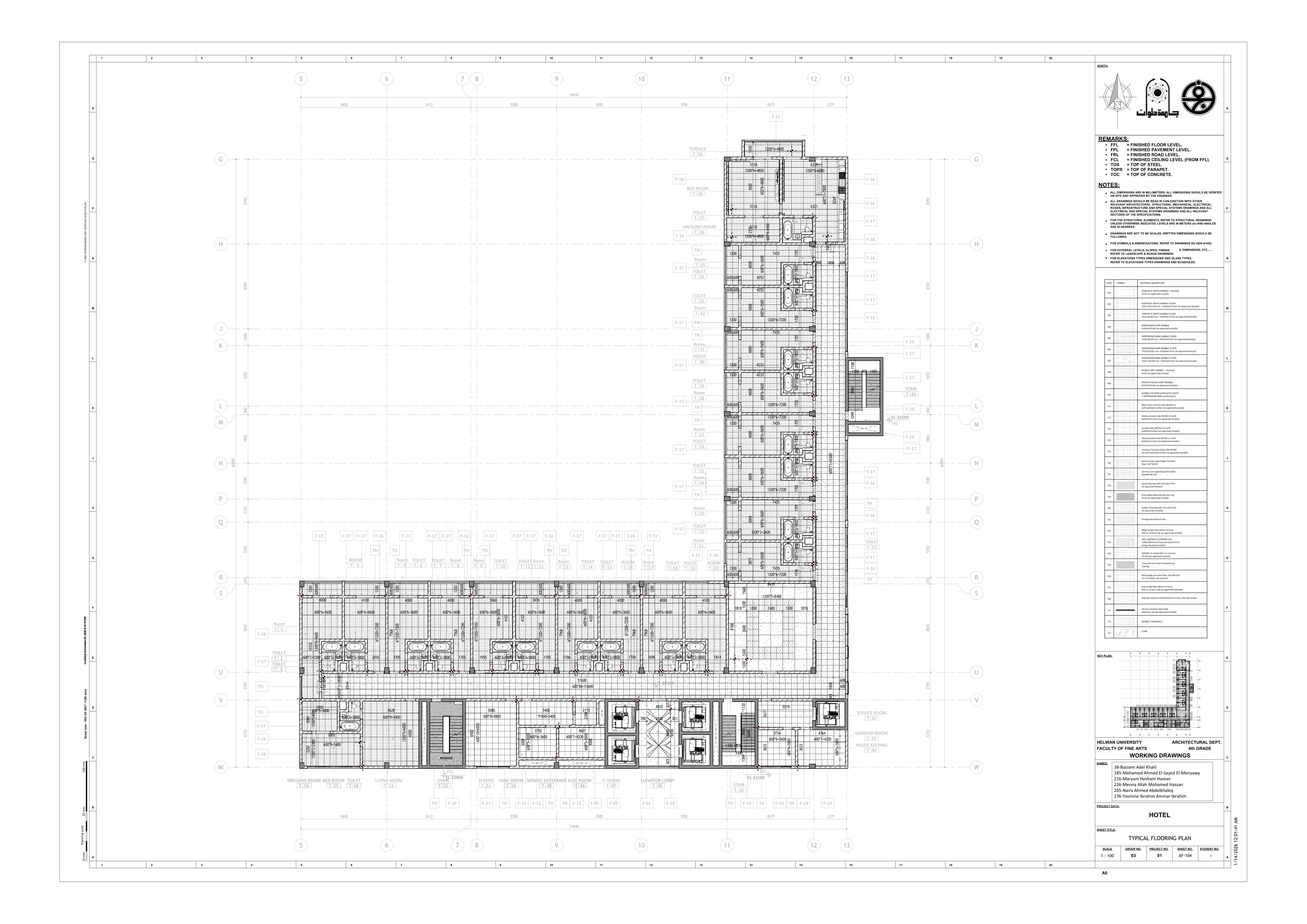 Blue Hotel | 3-Star Hotel Working Drawings-44