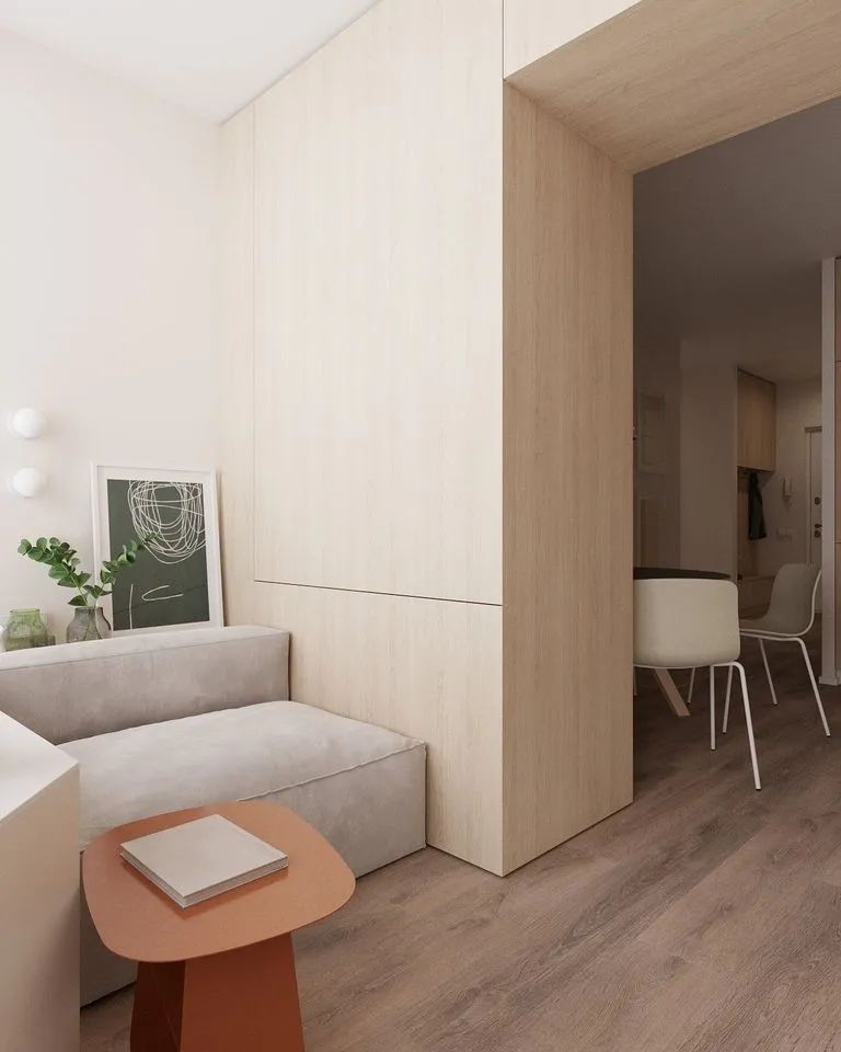 现代一室一厅 68㎡公寓丨室内设计工作室 nude-28