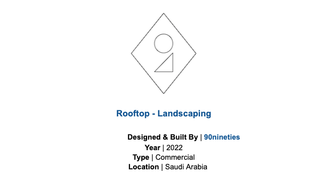 Rooftop Landscaping Design and Construction - KSA-0