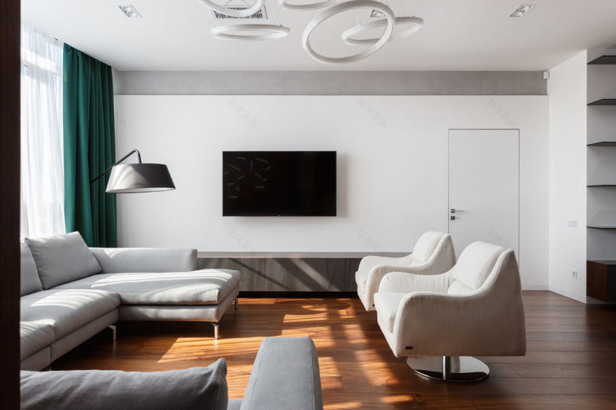 乌克兰顶层公寓 | 城市全景与简约设计的完美融合-8