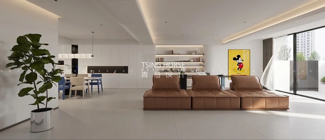 《富春洋房》现代风格平层设计丨青马别墅空间设计-17