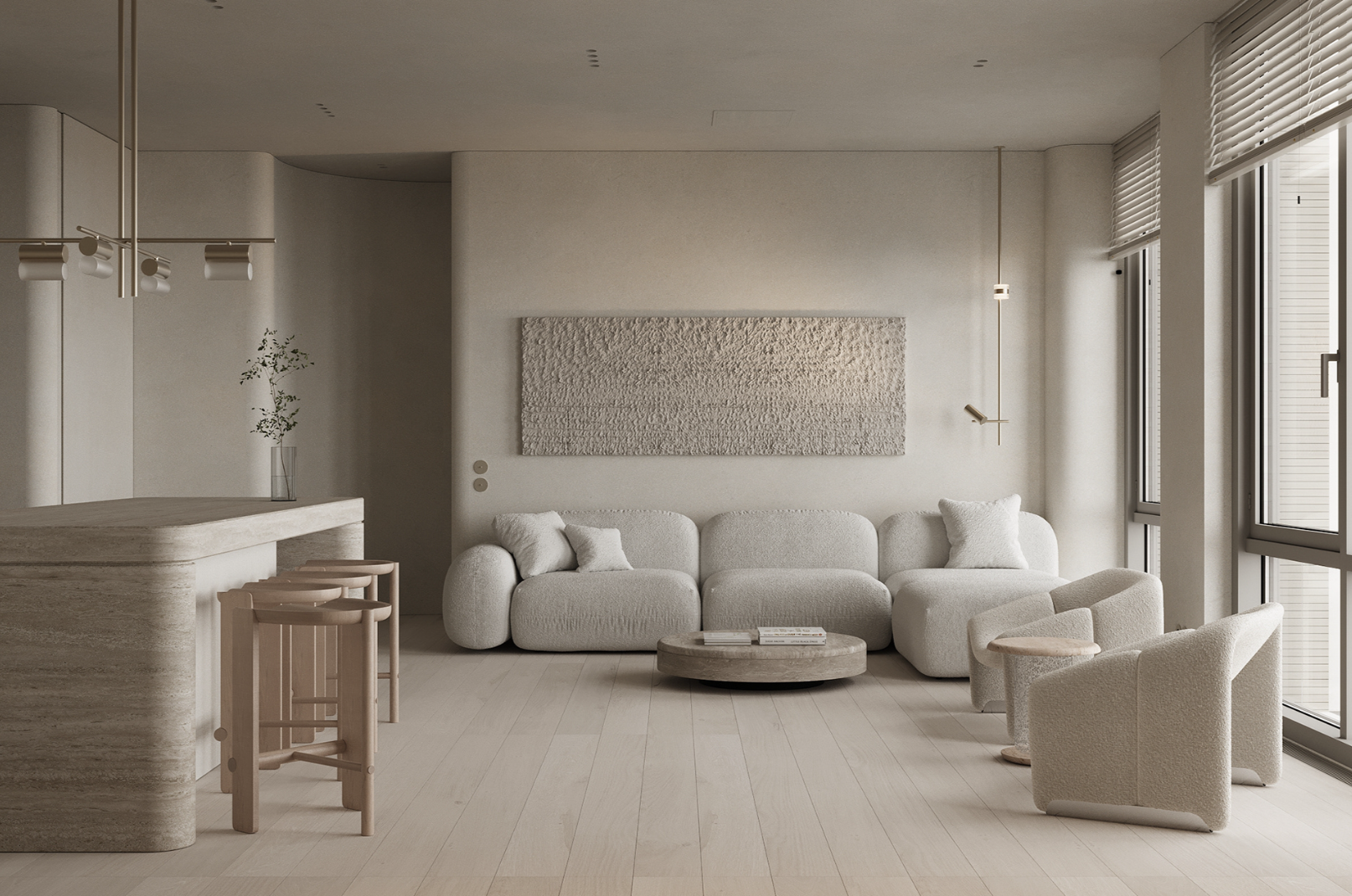 96㎡ 奶油侘寂风-10