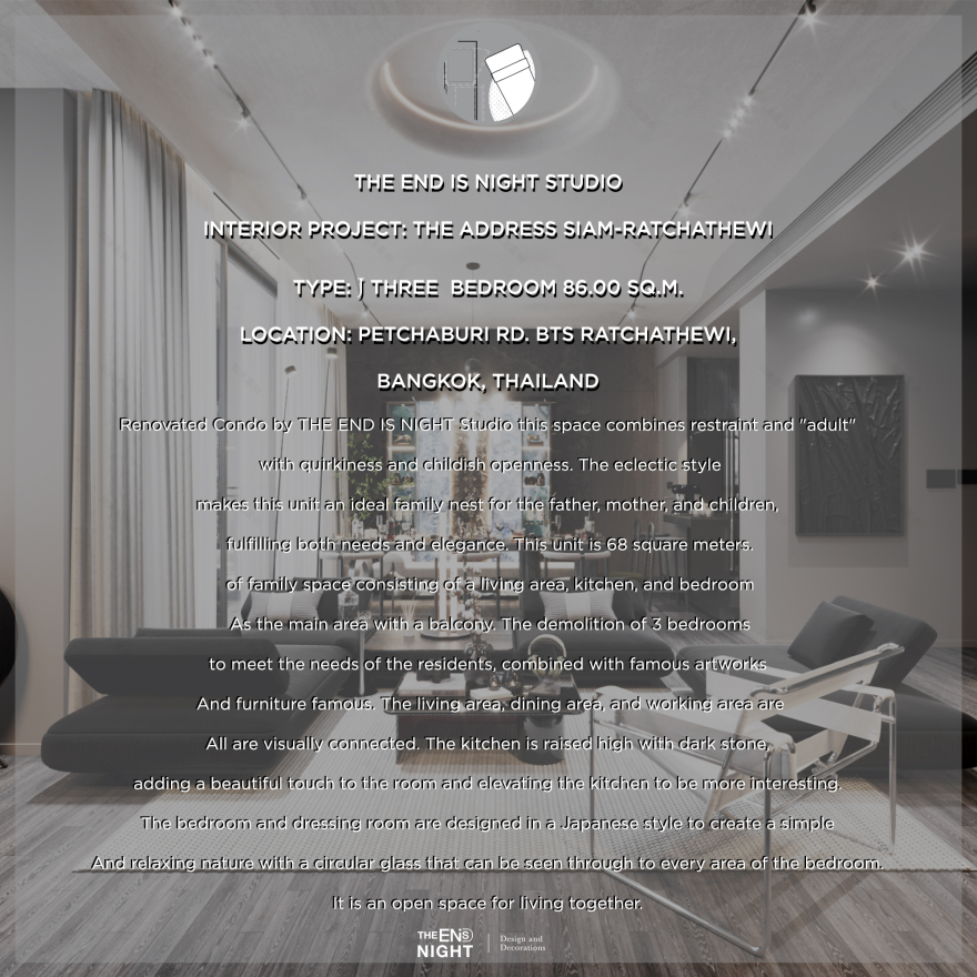 暹罗拉差贴威地址
注:RATCHATHEWI一般指曼谷的拉差贴威区,SIAM常见为暹罗,这里结合语境推测可能是关于暹罗拉差贴威区的某个地址表述,但整体THE ADDRESS因为缺乏更多信息,不太能明确其具体所指,这里暂按字面地址翻译 丨泰国曼谷丨THE END IS NIGHT Studio-1