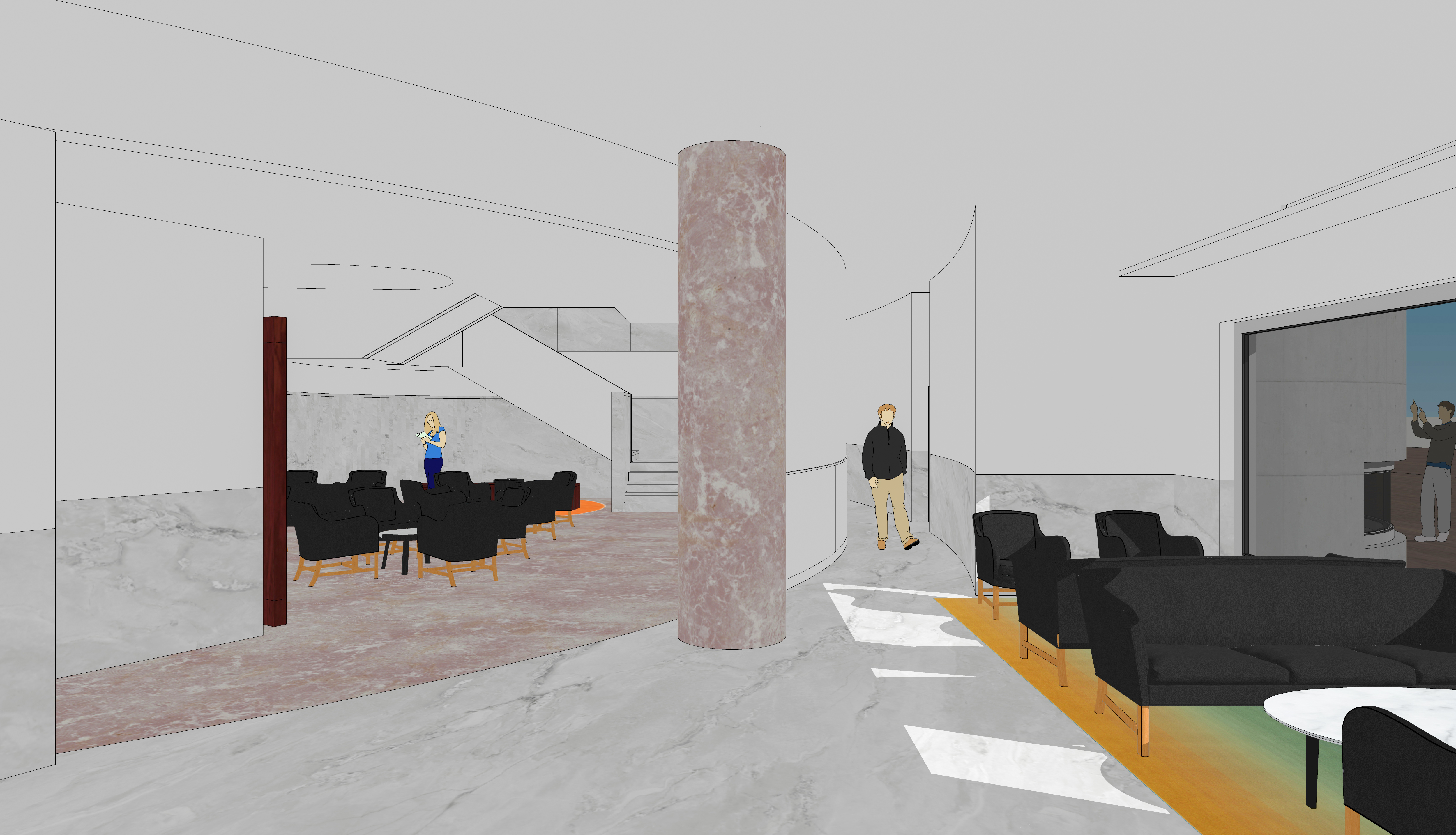 美术培训画室接待厅设计-10