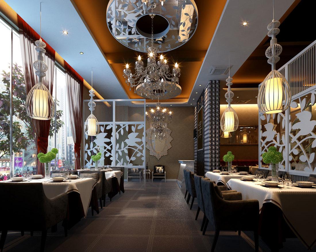 时代奥城商业街现代餐厅设计-4
