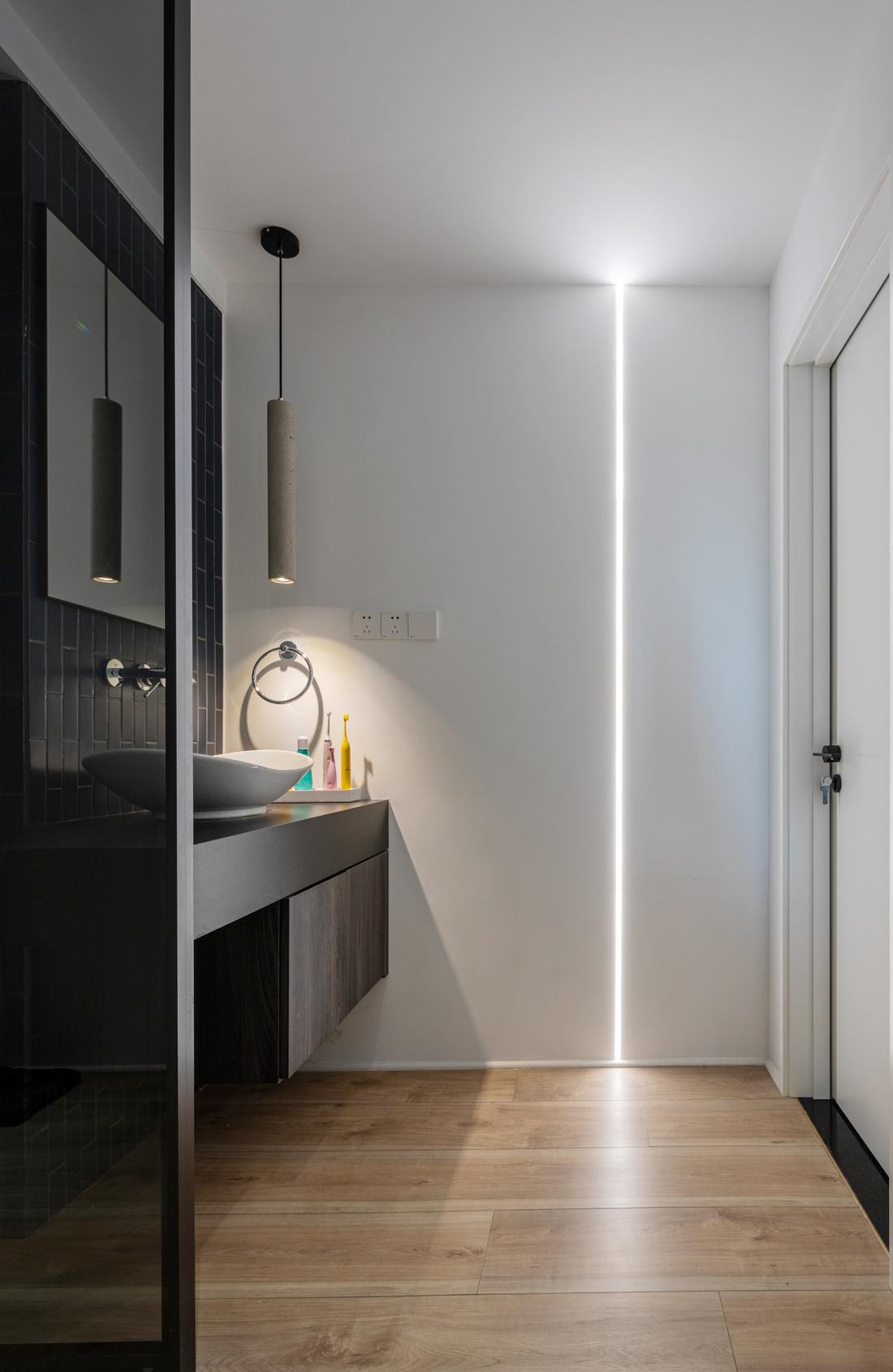 平层空间的黑与木色之美丨莫迪夫设计-32