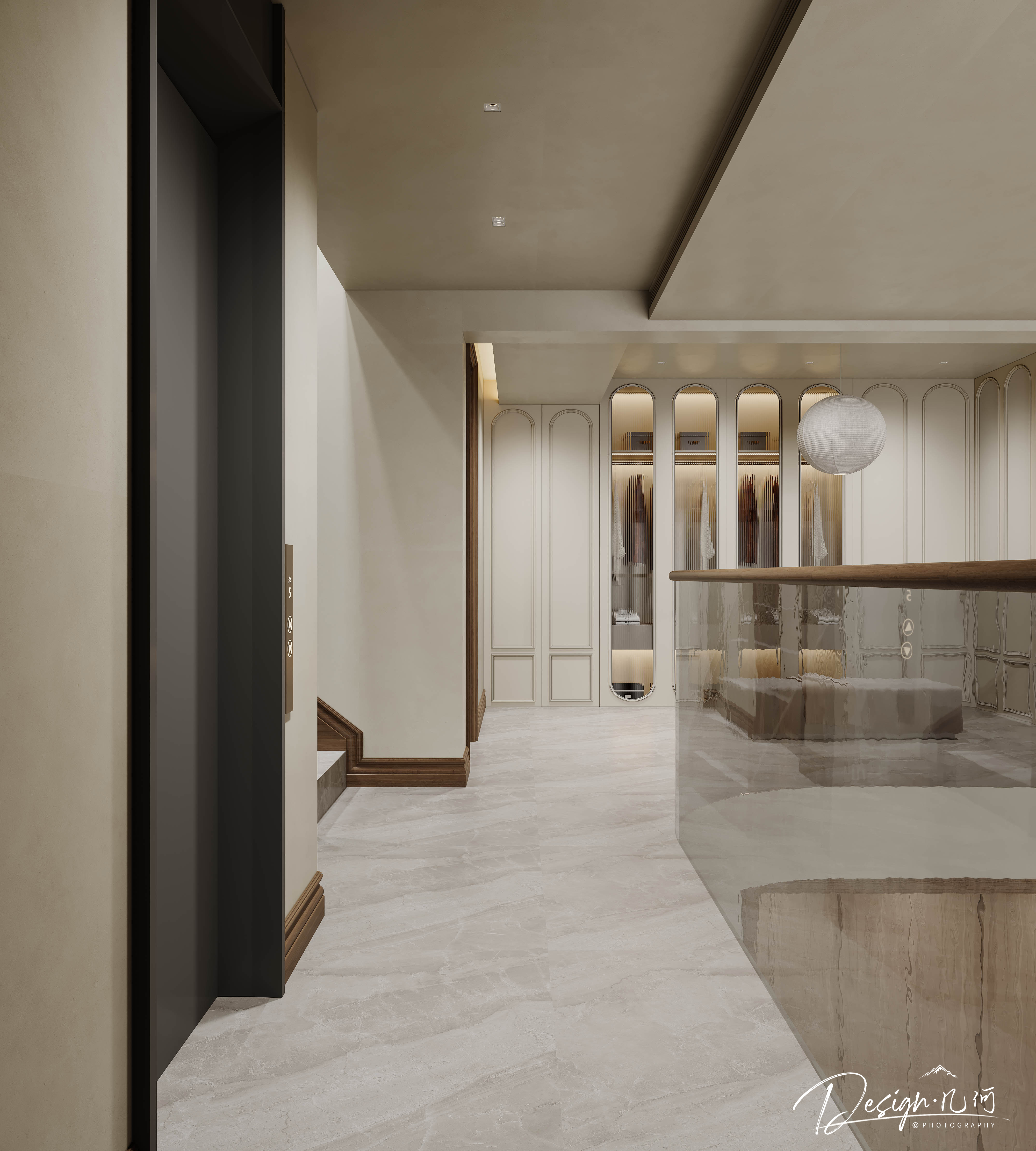 几何空间视觉表现 | 国建红郡中古风客餐厅-40