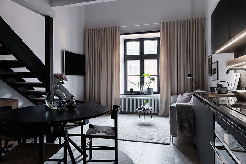斯德哥尔摩 56 平米优雅小复式公寓设计-4