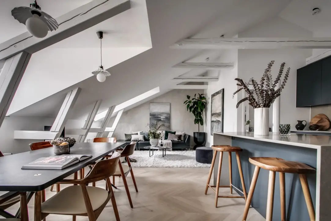 斯德哥尔摩独特 75m2 公寓，古老建筑中的现代温馨家园-3