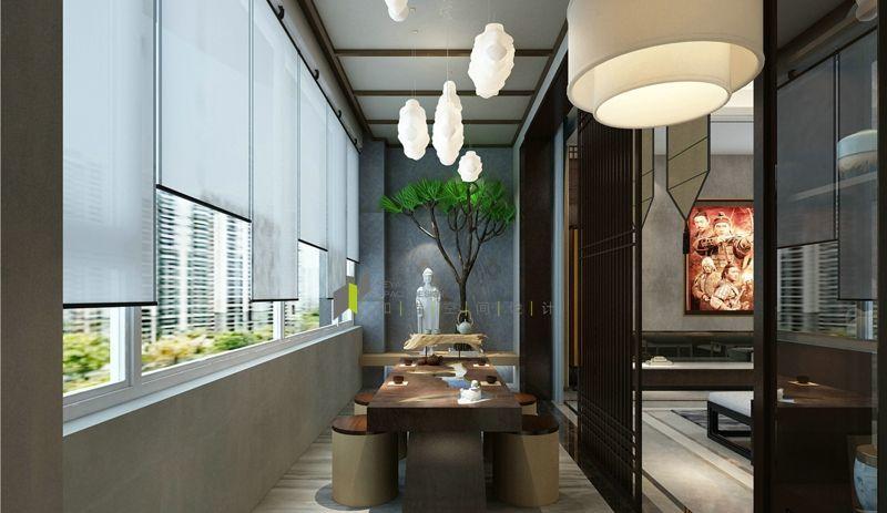 济南开元府284平新中式风格装修设计-4