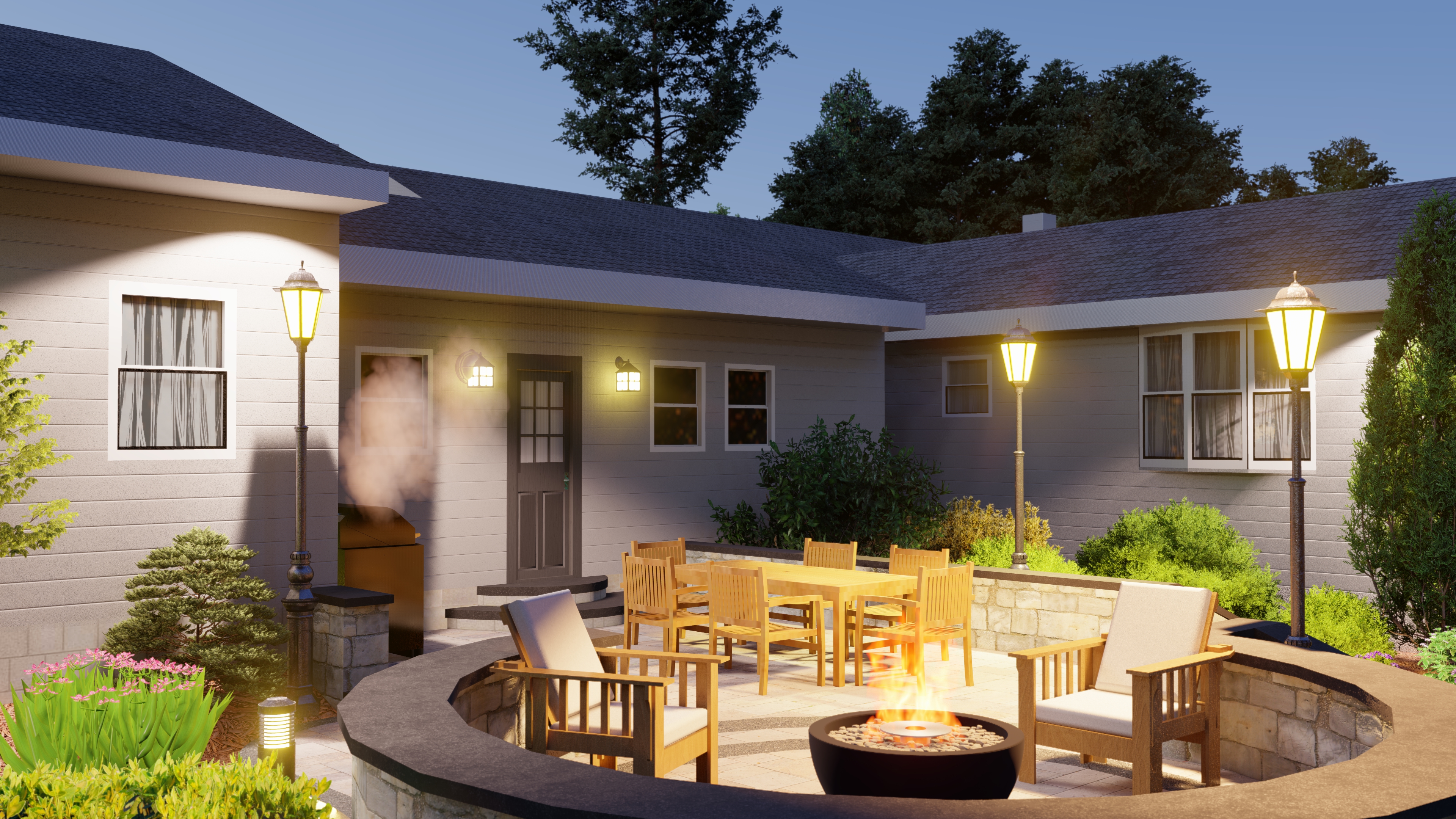 FRONT ENTRANCE & BACKYARD LANDSCAPING @BALTIMORE - MD-0