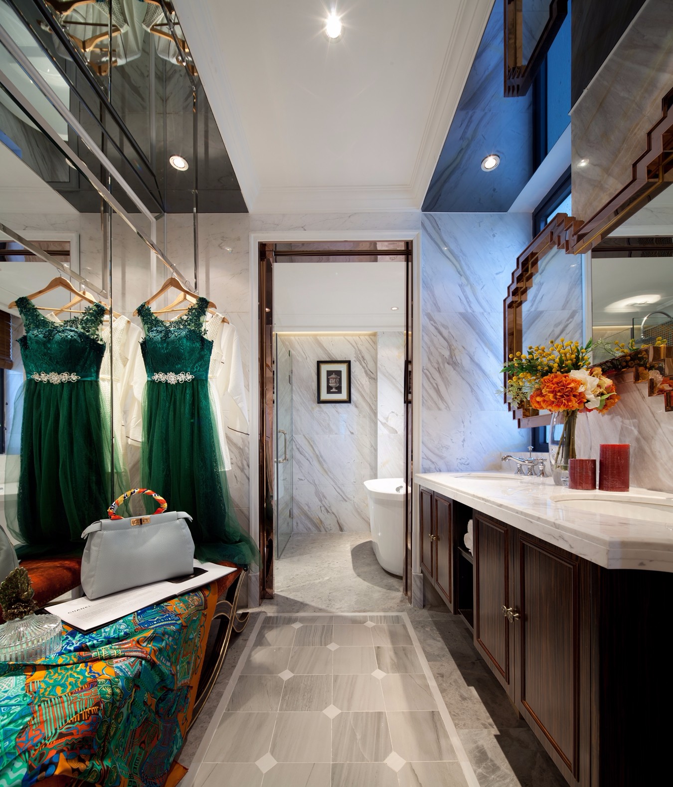 臻品空间设计：东莞中熙·香缇公馆样板房-17