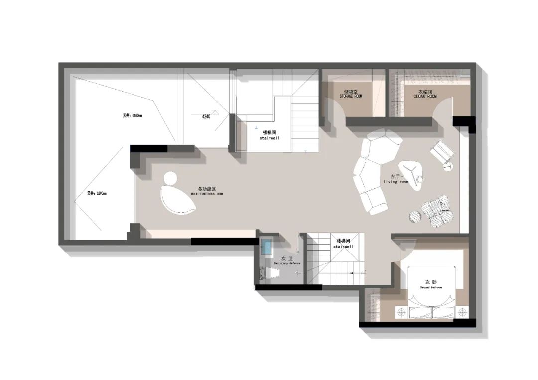 东原印未央现代下叠空间设计丨中国西安丨青马别墅设计-64