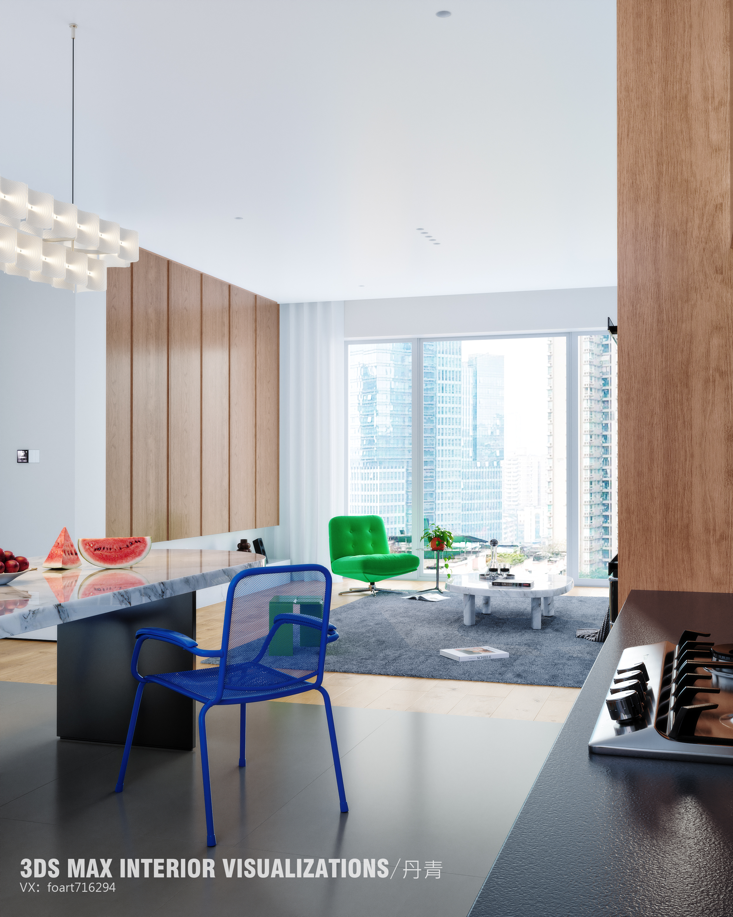 夏日客厅渲染-10