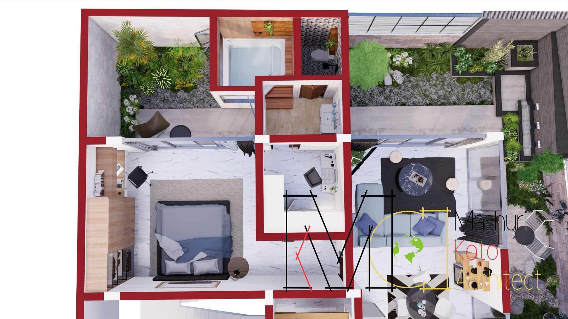 Apartment Spatial Arrangement Design - Qatar-3