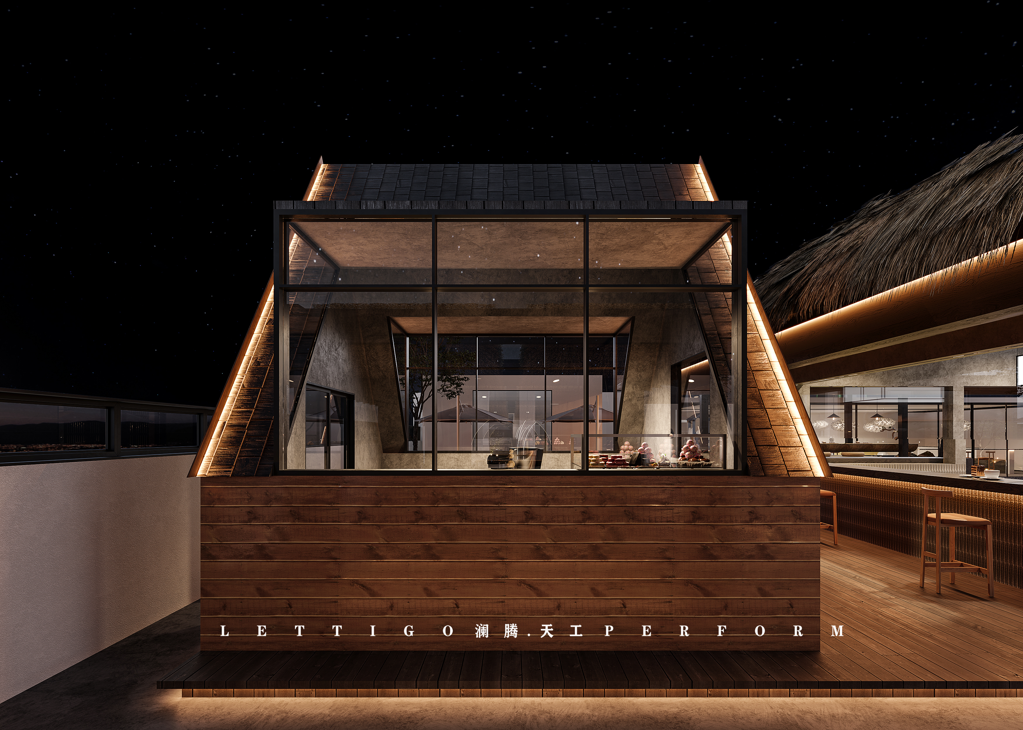 这样的露营风花园式露厅餐厅才是餐饮界的王者吧-14