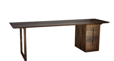 墨问 · 黑胡桃带柜茶桌-1