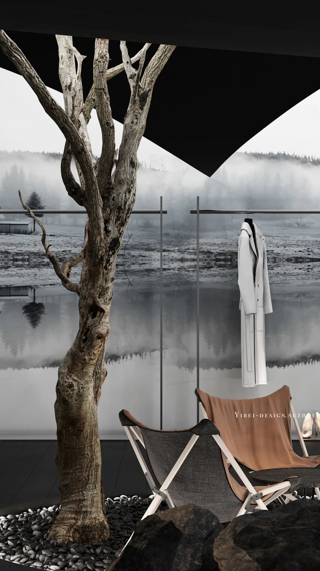 黑白对比下的城市与自然结合·YIBEI 设计丨中国苏州丨YIBEI DESIGN-1