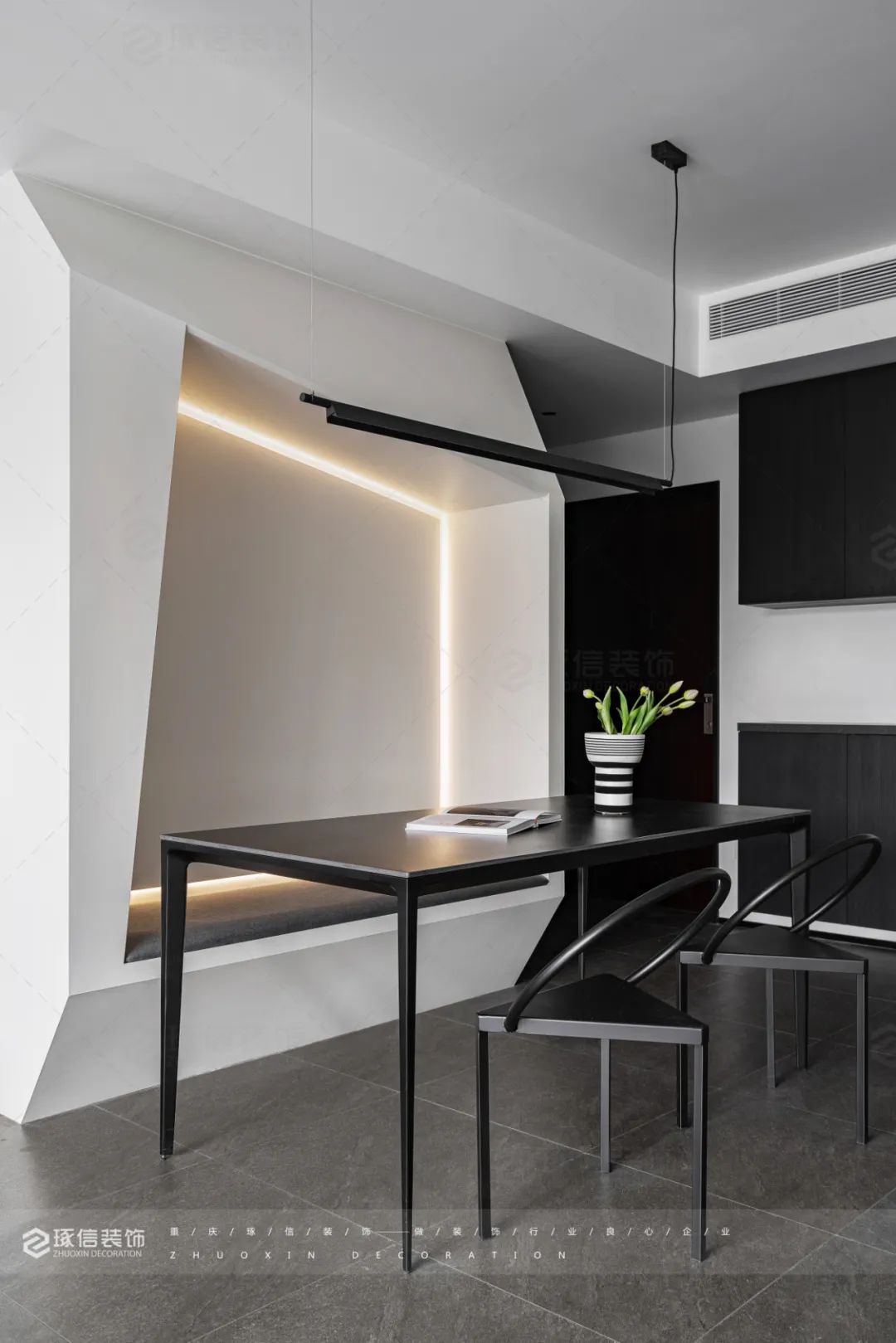 绿地樱园现代极简风住宅设计丨中国重庆丨重庆琢信装饰有限公司-26