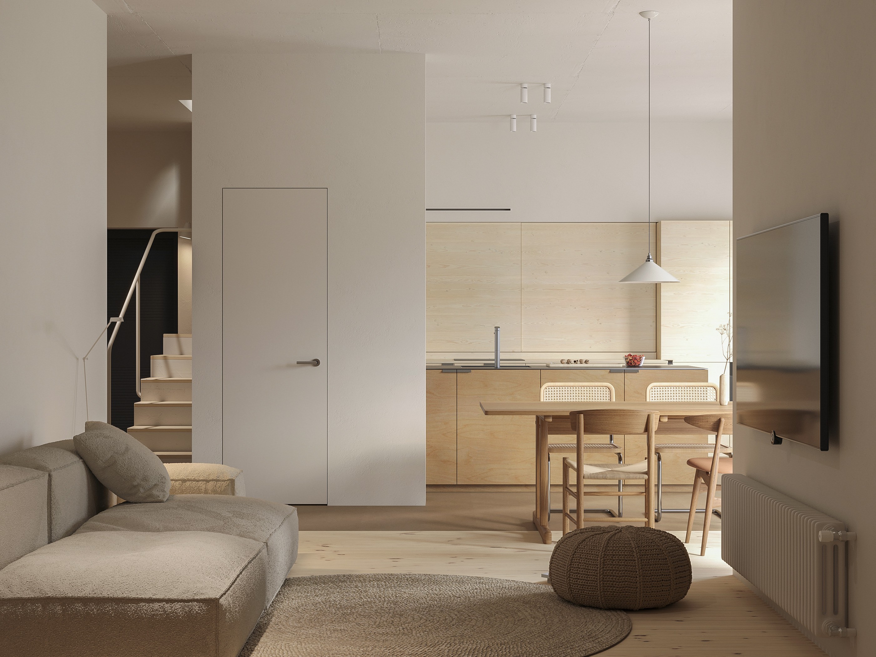 乌克兰极简风住宅设计 超有设计感！-2