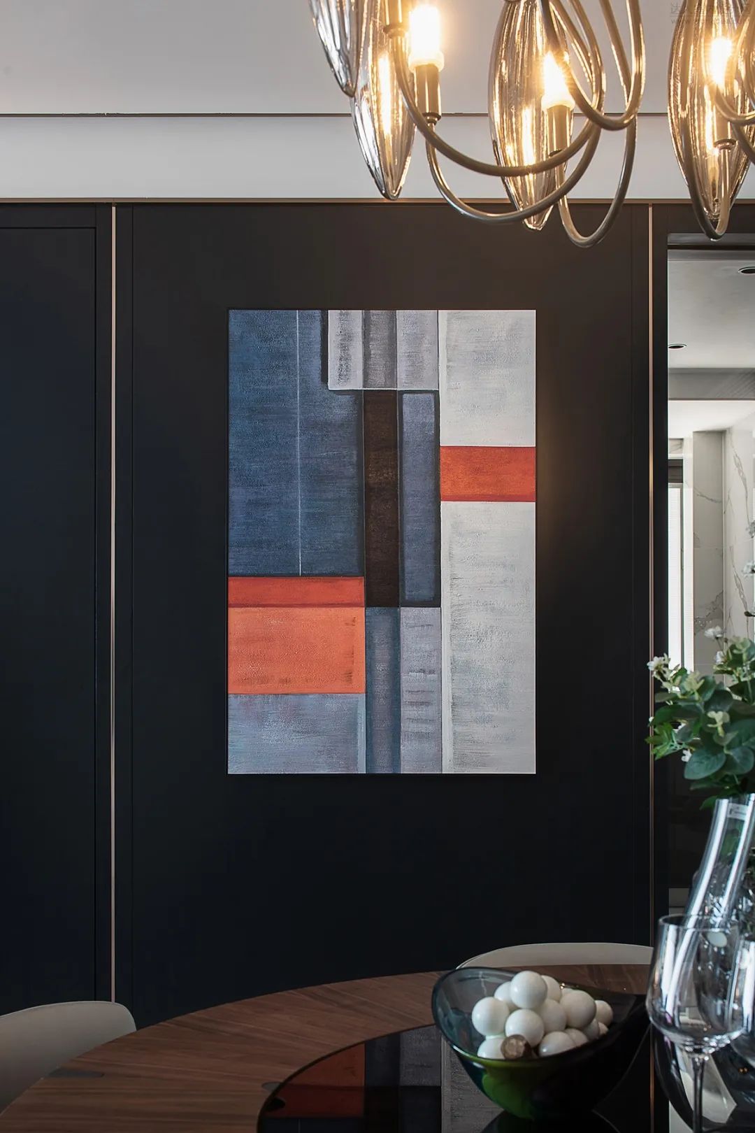 优雅时光 | 160㎡摩登私宅,艺术与生活的完美对话-33