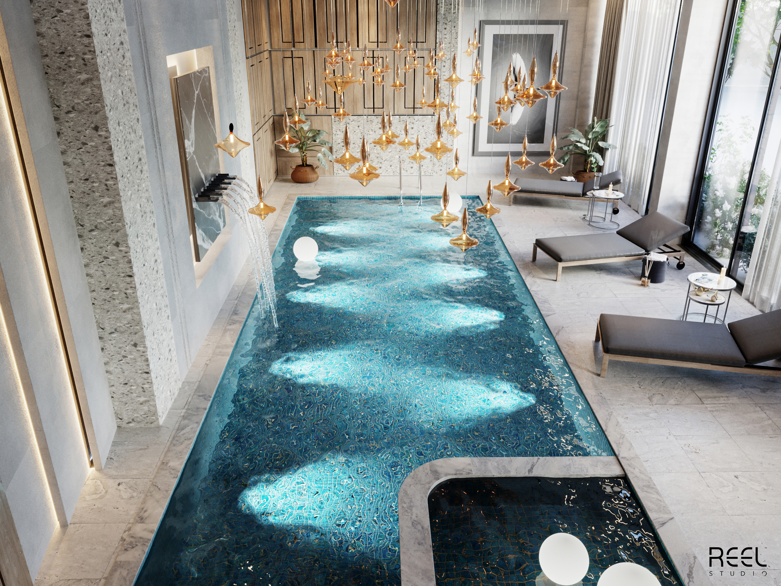 室内泳池设计丨阿联酋迪拜丨Reel Studio-4