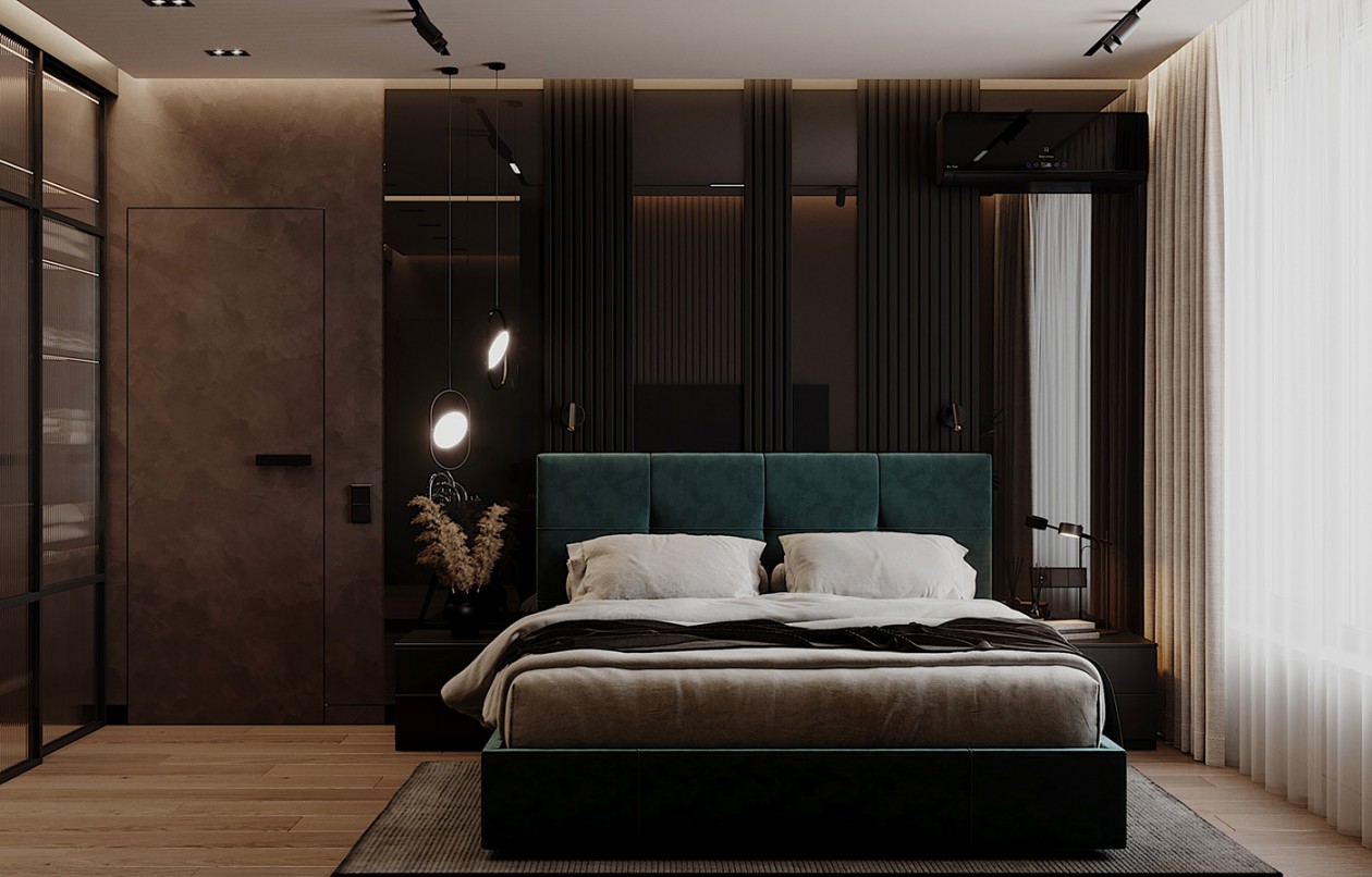 80㎡深色系公寓，隐匿于生活中的美好-16