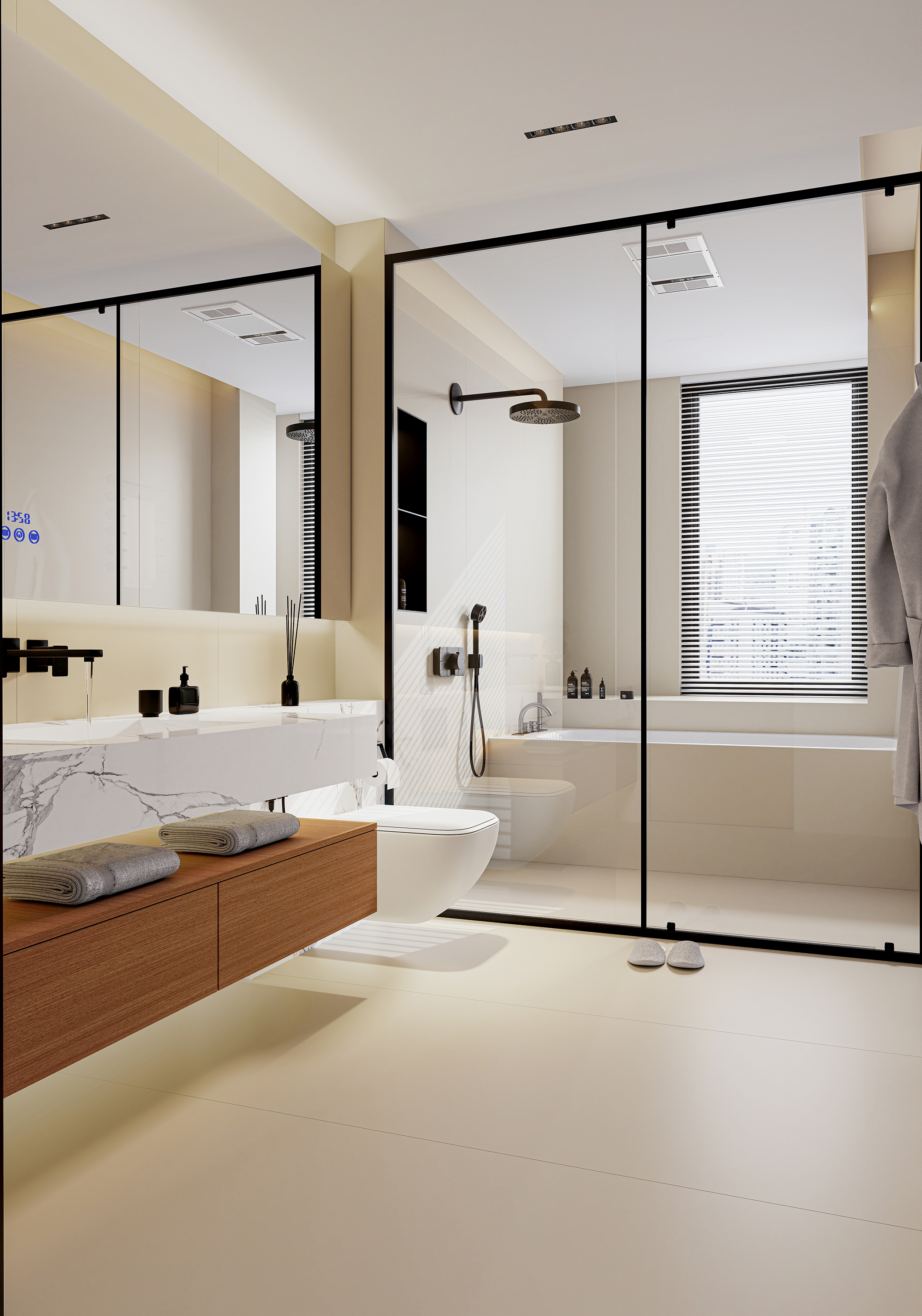 现代极简客餐厅·卧室·卫生间设计-28