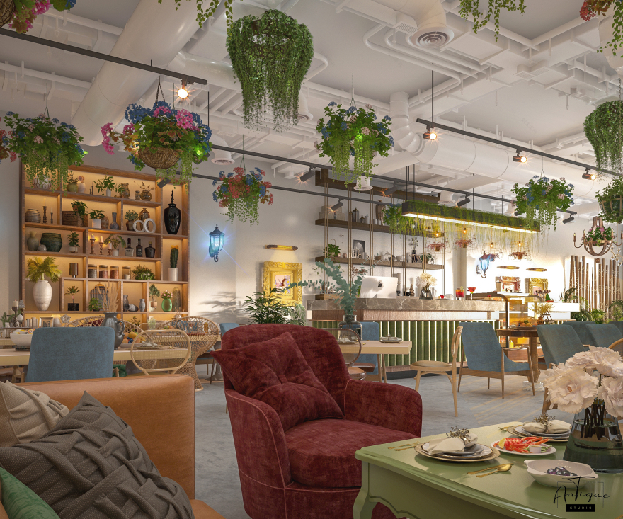 波西米亚咖啡馆兼餐厅丨ANTIQUE Studios-18