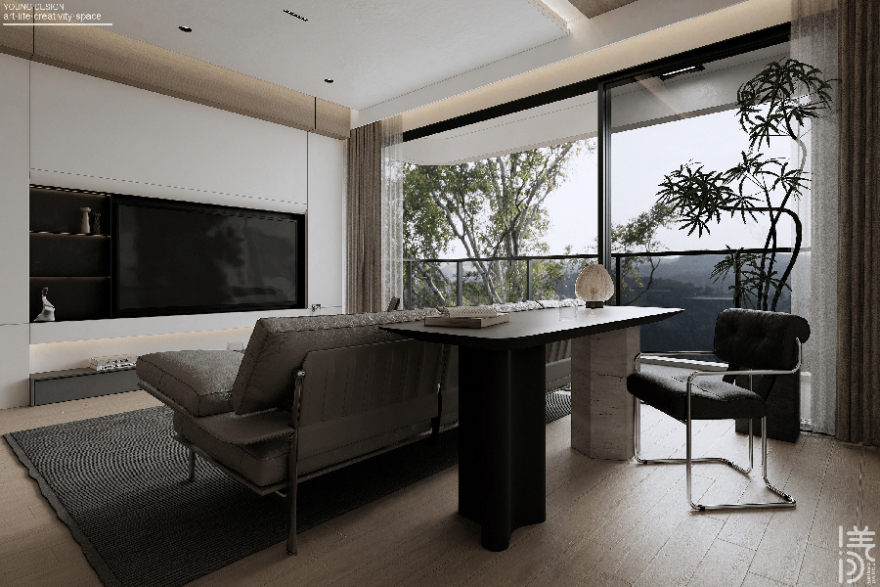 纯白与木色完美平衡,天然肌理邂逅简约线条,诠释意式极简静谧之家丨深圳漾空间设计有限公司-39