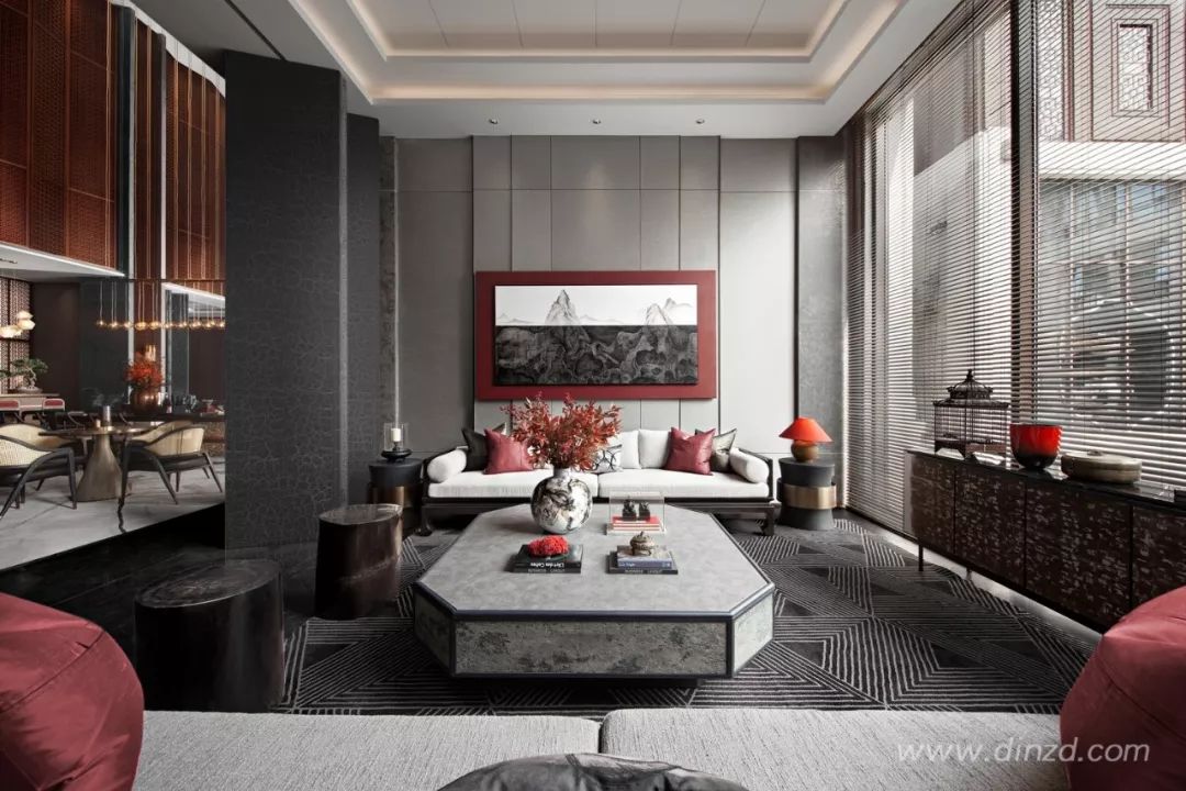 天津津门大院售楼处 | 古韵墨色与现代材质的完美融合-57