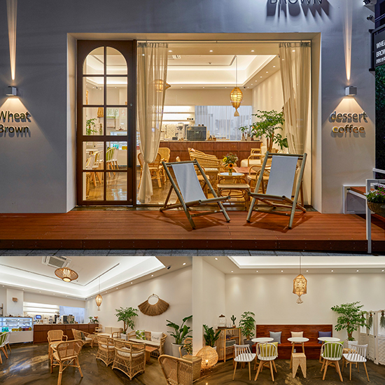 20 平米温馨双色咖啡厅-1