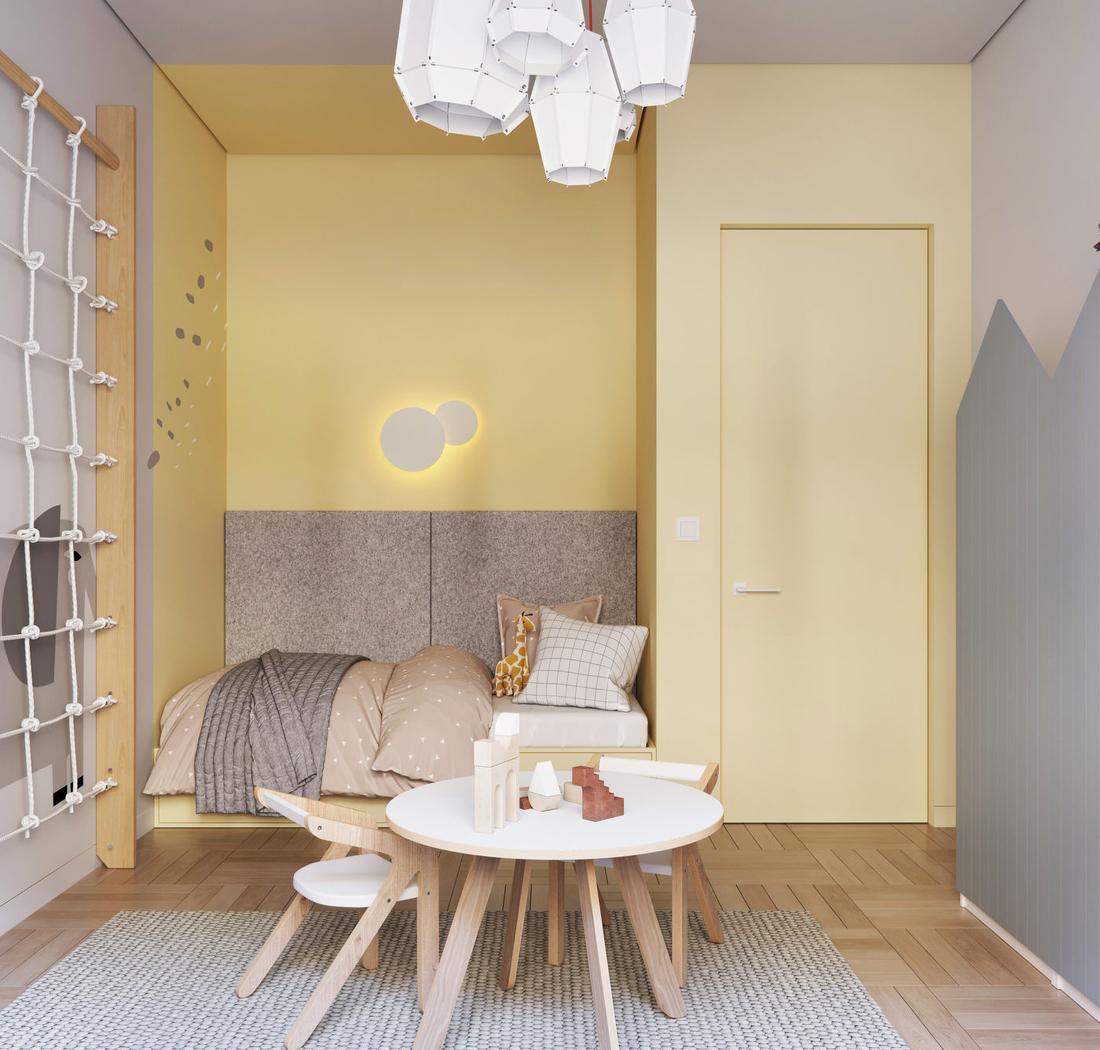 橙色温馨三口之家室内设计-13