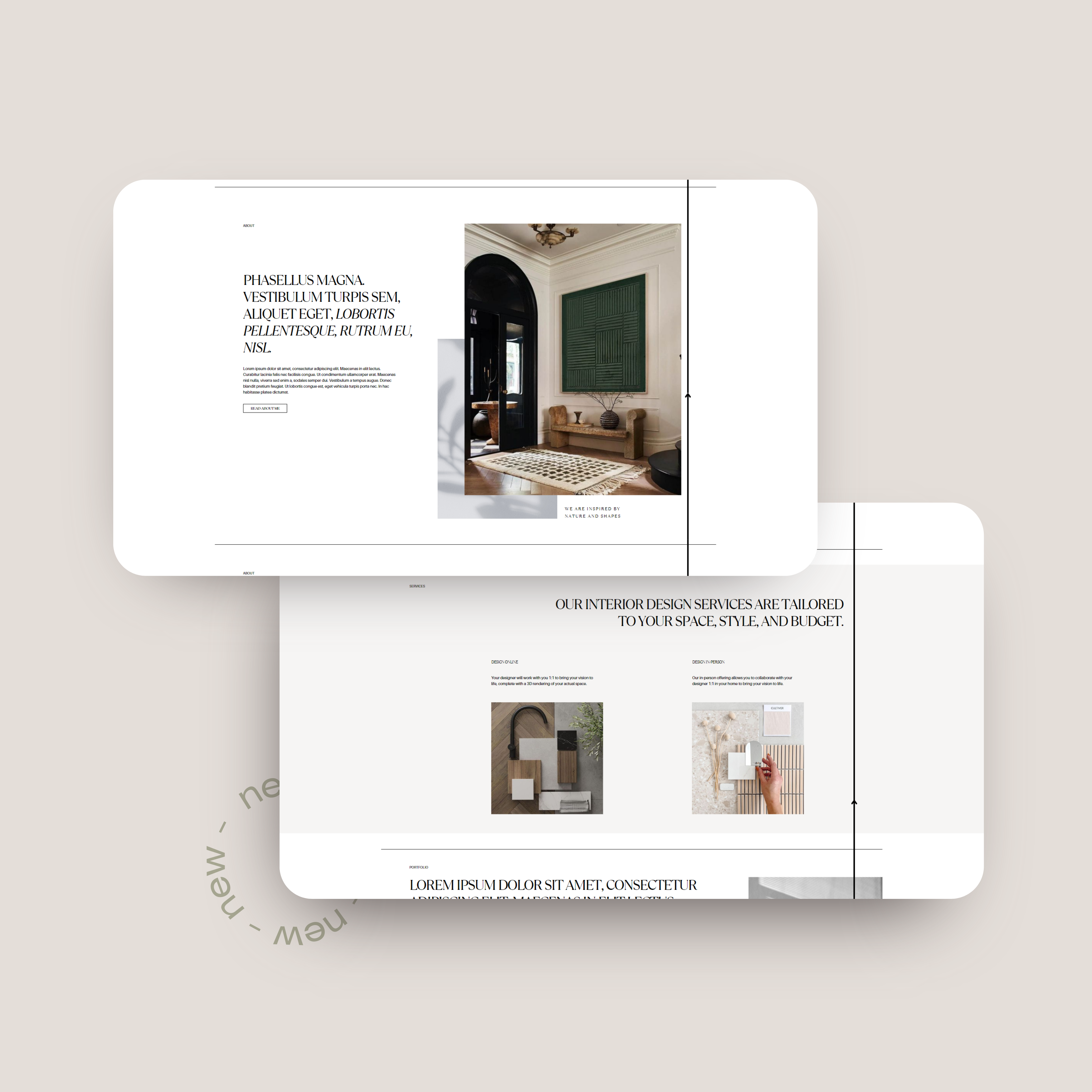 室内设计师网站模板丨Canva-7