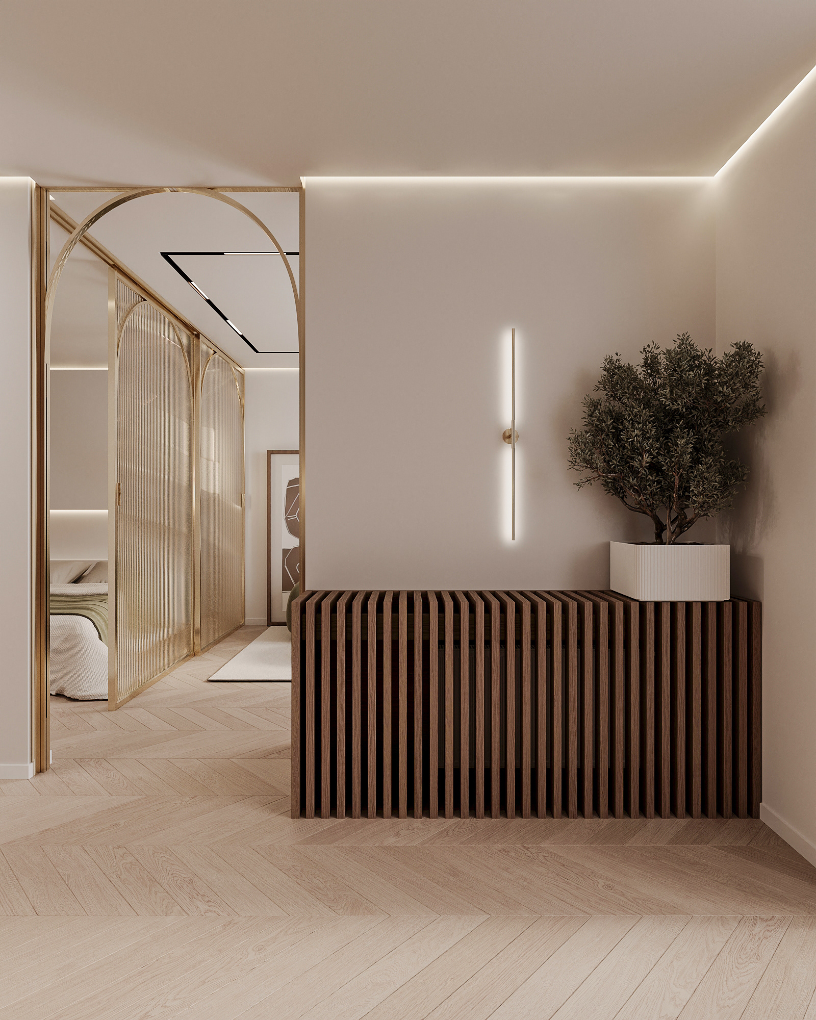khaki & wood apartment-19